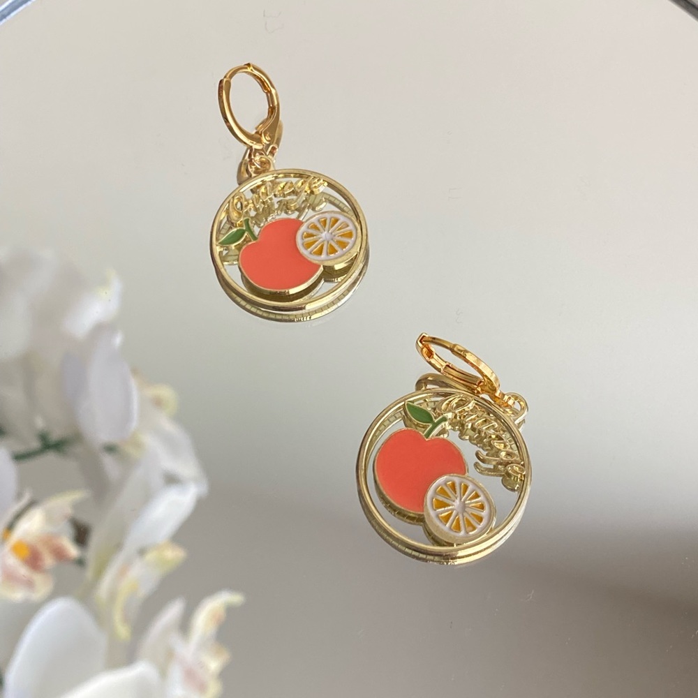 Cute Orange mini gold hoops 🍊